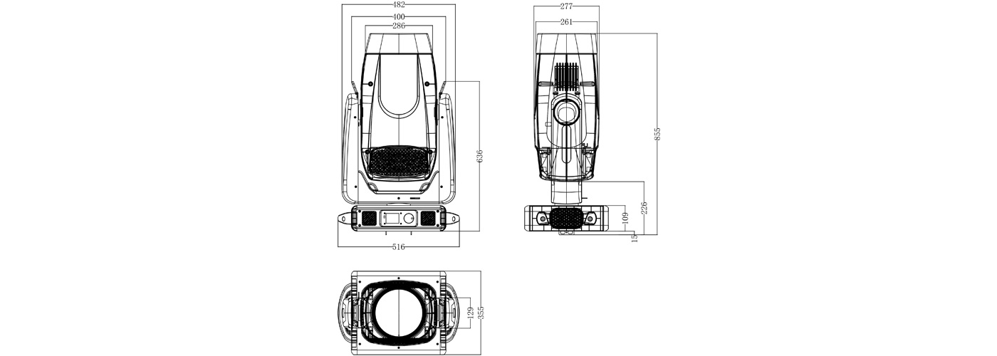 LED 1500W Profile 4-in-1 Moving Head with CMY